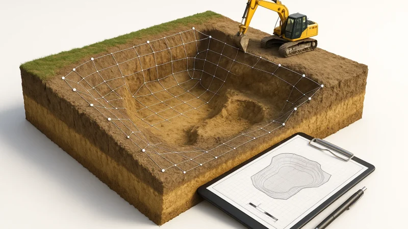 Modèle numérique de terrain pour calculs de volumes