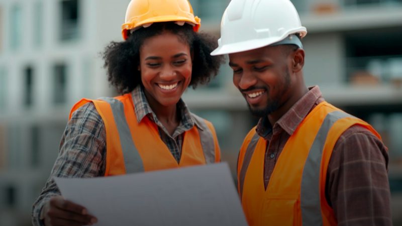 Contrôle topographique des niveaux sur chantier