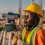 Topographie pour bâtiments sur chantier en Afrique de l’Ouest